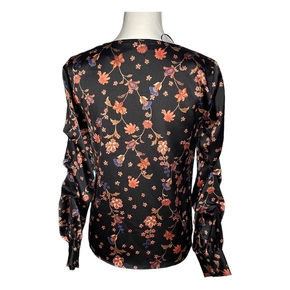 NWT CeCe Floral Long Sleeve Blouse‎ - Picture 3 of 8